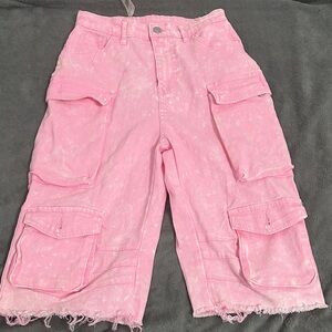 Daisy Kids Pink Cargo Shorts